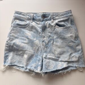 American Eagle Outfitters Light Blue Floral Jean Shorts size 4